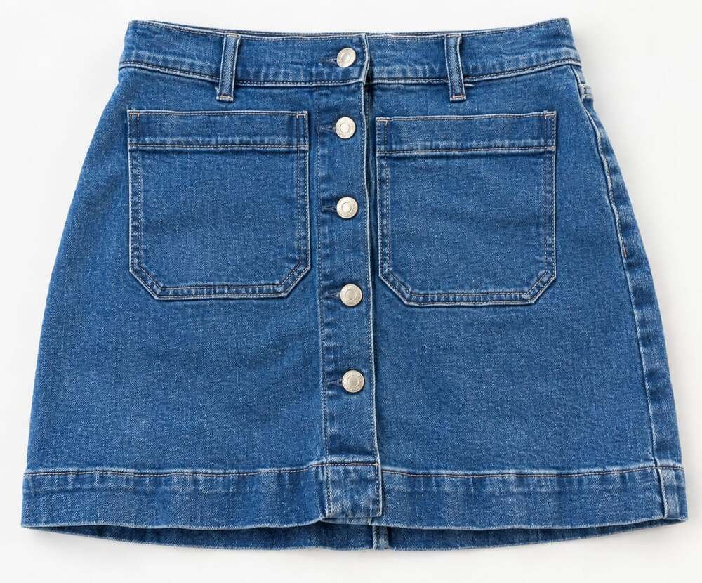 Gap Button-Front Denim Mini Skirt Size 28 (r1)